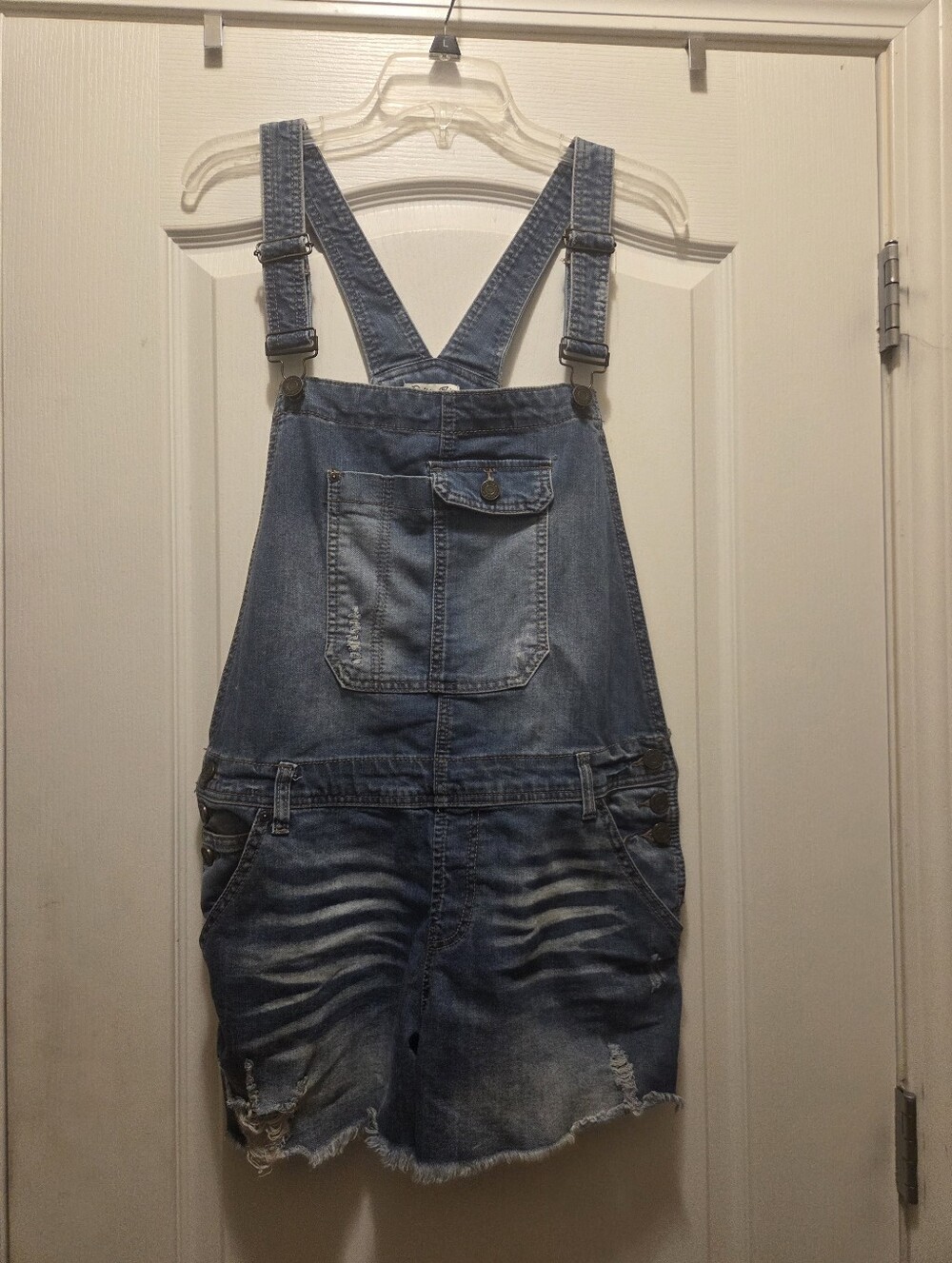 Indigo Rein Light Blue Men's Denim Overalls Shorts